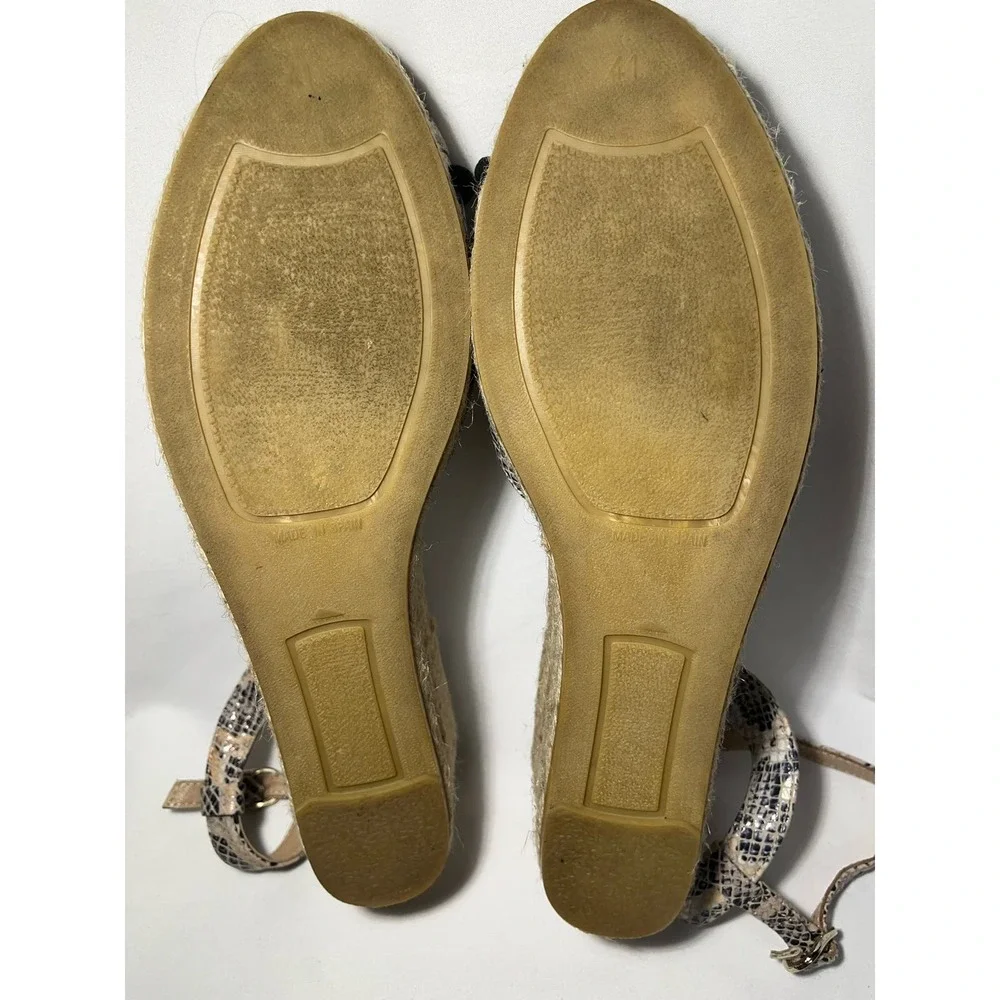 Eric Michael Leather Espadrilles‎ Emily Python Black and Tan Snake Print… - Picture 9 of 9